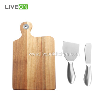 Acacia Board 2 Piece Cheese Knife Set